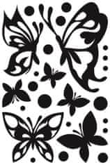 Crearreda Samolepicí dekorace Crearreda FM L Butterflies Silhouettes 58509 Siluety motýlů