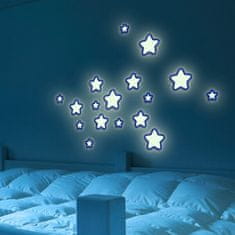 Crearreda Samolepicí dekorace Crearreda FM M Glow Star 54506 Svítící hvězdy