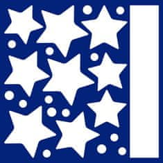Crearreda Samolepicí dekorace Crearreda WA M Hanging Stars 79227 Svítící zavěšené hvězdy