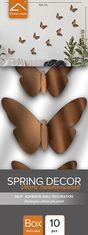 Crearreda Nástěnná 3D dekorace Crearreda SD Bronze Butterflies 24013 Bronzoví motýli