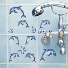 Samolepicí dekorace Crearreda CR S Dolphins Mosaic 59601 Mozaika delfínů
