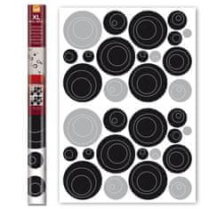 Crearreda VYŘAZENO WA XL Black Circles 57713 Černé a šedé kruhy