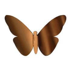 Crearreda Nástěnná 3D dekorace Crearreda SD Bronze Butterflies 24013 Bronzoví motýli