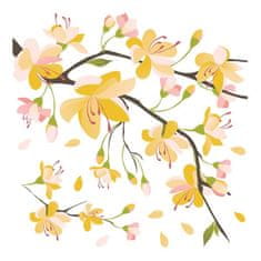 Crearreda Samolepicí dekorace Crearreda WA M Yellow Branch 54107 Větev se žlutými květy