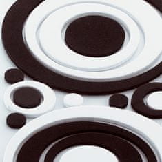 Crearreda Samolepicí dekorace Crearreda FM S Black & White Circles 59508 Bílé a černé kruhy