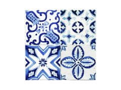 Crearreda Samolepicí dekorace Crearreda Tile Cover Azulejos 31223 Kachlík, modro-bílé ornamenty