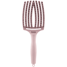 Olivia Garden Antistatický kartáč na vlasy Fingerbrush Combo Pastel Pink - velikost M