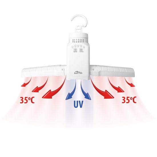 Media-Tech MT6518 Smart Airdryer UV - přenosný vzduchový sušák na oděv s UV-C zářičem