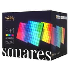 Twinkly Squares Combo Pack 6 bloků (1 hlavní + 5 rozšiřujících) RGB LED modulární panely