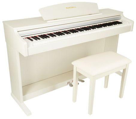  digitális zongora kurzweil M115-WH gyönyörű kialakítás usb midi rca 3 pedál beépített hangszórók 