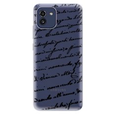 iSaprio Silikonové pouzdro - Handwriting 01 - black pro Samsung Galaxy A03