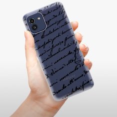iSaprio Silikonové pouzdro - Handwriting 01 - black pro Samsung Galaxy A03