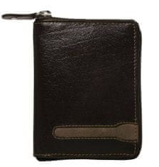 Always Wild Pánská kožená peněženka na zip Savonlina černá univerzální