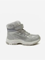 SAM73 Holčičí kotníkové zateplené zimní boty ve stříbrné barvě SAM 73 Diss 31