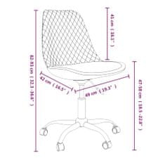 Vidaxl Otočná kancelářská židle světle šedá textil