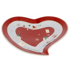 Brandani Vánoční talíř/tác na cukroví ve tvaru srdce 22cm ALLELUIA BRANDANI