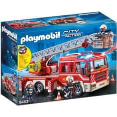 Playmobil PLAYMOBIL 9463, City Action, Hasičské auto s otočným žebříkem, novinka pro rok 2019