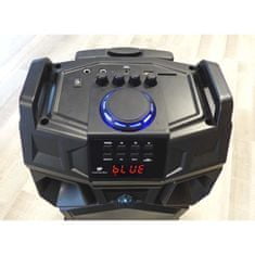 VERVELEY CONTINENTAL EDISON Lehký 600W Bluetooth reproduktorový vozík pro karaoke