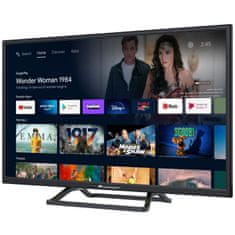 VERVELEY CONTINENTAL EDISON CELED32SA22V2B6 - 32'' HD LED TV (81 cm) - Android TV - 3xHDMI, 2xUSB - černá.
