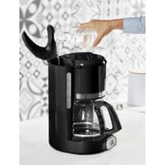Moulinex MOULINEX FG380B10 Soleil Programovatelný kávovar na překapávanou kávu 10/15 šálků, skleněná konvice o objemu 1,25 l, příkon 1 000 W, kávovar, černý