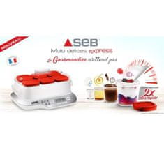 SEB SEB YG660100 EXPRESS COMPACT Jogurtovač Multidelice 6 nádob, bílá / červená