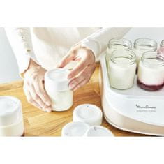 VERVELEY MOULINEX YG233A10 Yogurteo Family Yogurt maker 12 160 ml skleněná nádoba + 1 l nádoba na tvaroh, domácí, automatické zastavení