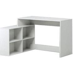 VERVELEY Rohový psací stůl NAGANO v matné bílé barvě - D 111,9 cm