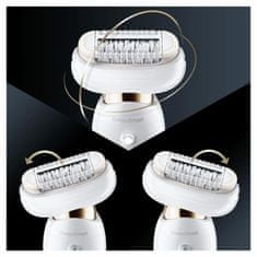 Braun Elektrický depilátor Braun Silk-épil 9 Flex 9-002 pro ženy, Flexibilní hlava, Micro grip 40 peset, SensoSmart, White / Gold
