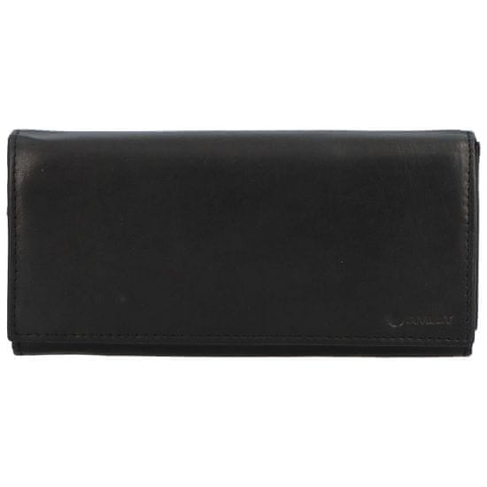 Diviley Luxusní dámská kožená peněženka Mocha, černá