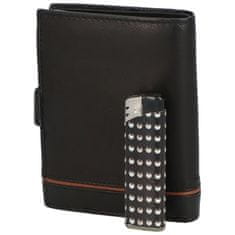 Diviley Trendová pánská kožená peněženka Figo, černá - hnědá