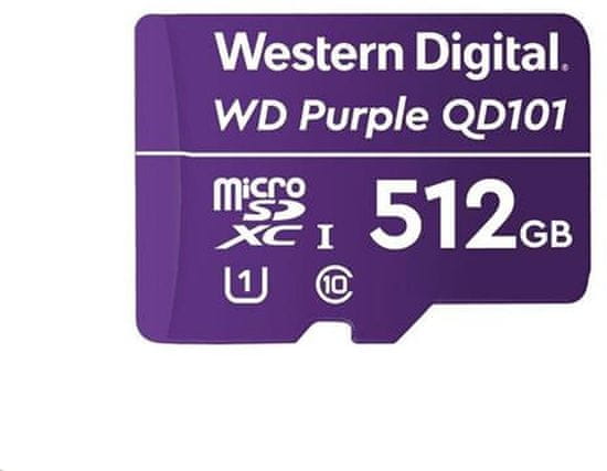 Western Digital WD Micro SDXC Purple Class 10 - 512GB, fialová (WDD512G1P0C)