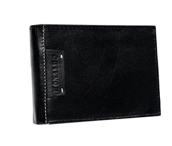 RONALDO Pánská kožená peněženka Batas černá