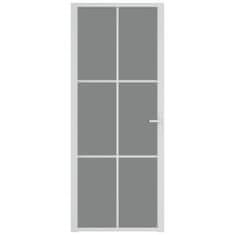 Greatstore Interiérové dveře 83x201,5 cm Černé ESG sklo a hliník