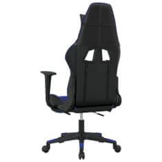 Vidaxl Herní židle s podnožkou černá a modrá umělá kůže