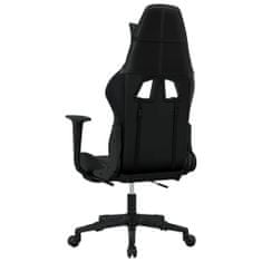 Greatstore Herní židle s podnožkou černá umělá kůže