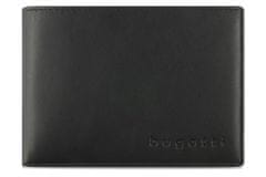 Bugatti Pánská kožená peněženka s klopou Super Slim černá