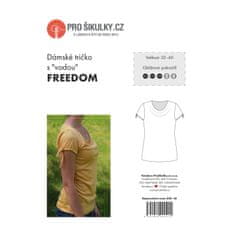Prošikulky Střih dámské tričko s vodou FREEDOM | 32 - 60 - Česky