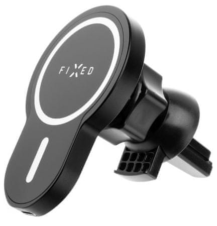 FIXED Držák s bezdrátovým nabíjením MagClick s podporou uchycení MagSafe, 15W, FIXMCLI-BK černý ventilační mřížka automobil