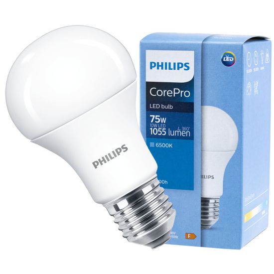 Philips LED žárovka E27 A60 10W = 75W 1055lm 6500K Studená bílá