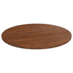 Greatstore Kulatá stolní deska tmavě hnědá Ø70x1,5 cm ošetřený masivní dub