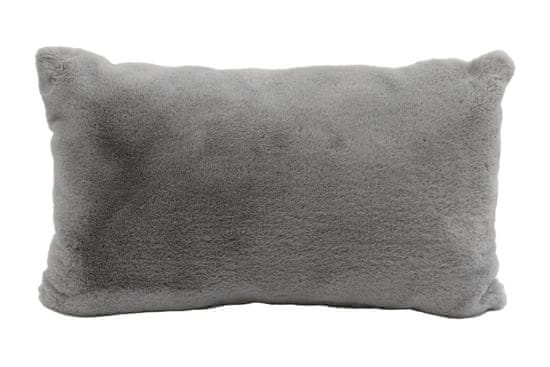Sifcon Dekorační polštář FUR, 30x50 cm, šedá