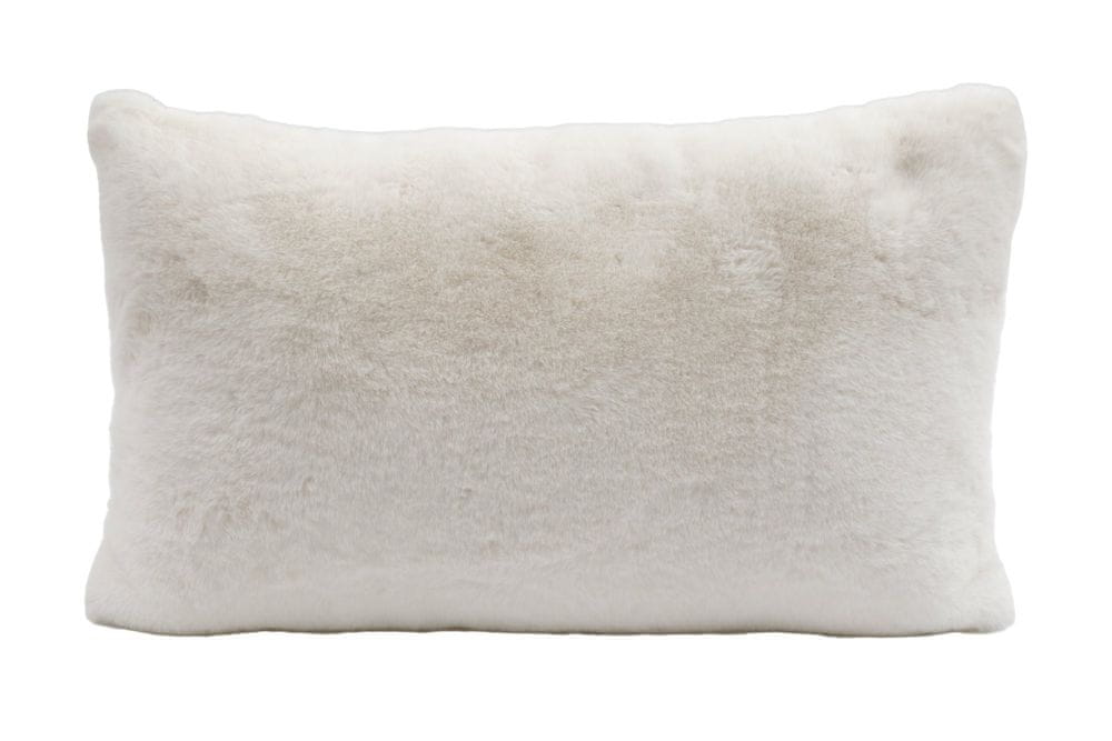 Levně Sifcon Dekorační polštář FUR, 30x50 cm, bílá