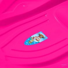 Baby Mix Dětský sáňkovací kluzák Mušle PREMIUM KOMFORT 80 cm růžový