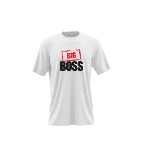 Happy Glano Pánské triko Big Boss - bílá
