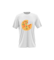 Happy Glano Pánské triko Pizza - bílá Pánská velikost: M