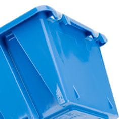 botle 10 kusů Stohovatelné krabice se zavírací chlopní úložný Box modrá barva