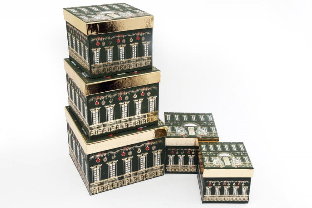 Levně Sifcon SET 5 ks dárkových krabic XMAS, black - rozbaleno