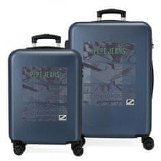 Joummabags Sada luxusních ABS cestovních kufrů 65cm/55cm PEPE JEANS DAVIS Denim, 6481422