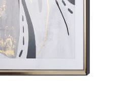 Beliani Obrázek v rámečku, 60 x 80 cm šedý HIDMO