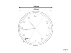 Beliani Nástěnné hodiny ø 33 cm černo-bílé DAVOS